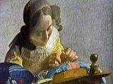 Paris Louvre Painting 1669-71 Johannes Vermeer - The Lacemaker 